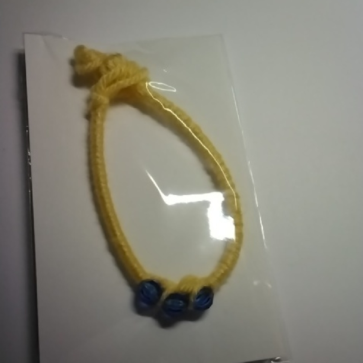 Lorena Espinoza Design Yellow And Blue Bracelet